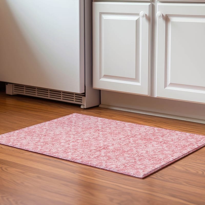 Premium Washable Super Soft Boho Crest Mayfield Rug - Pink - 1' 8" x 2' 6" - Rectangle