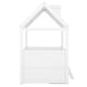 preview thumbnail 10 of 10, White Twin Size Wood Bed House with Fence and Roof for Kids, Boys and Girls, Bedroom