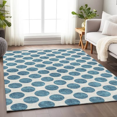 Premium Washable Super Soft Geo Dots Mayfield Rug