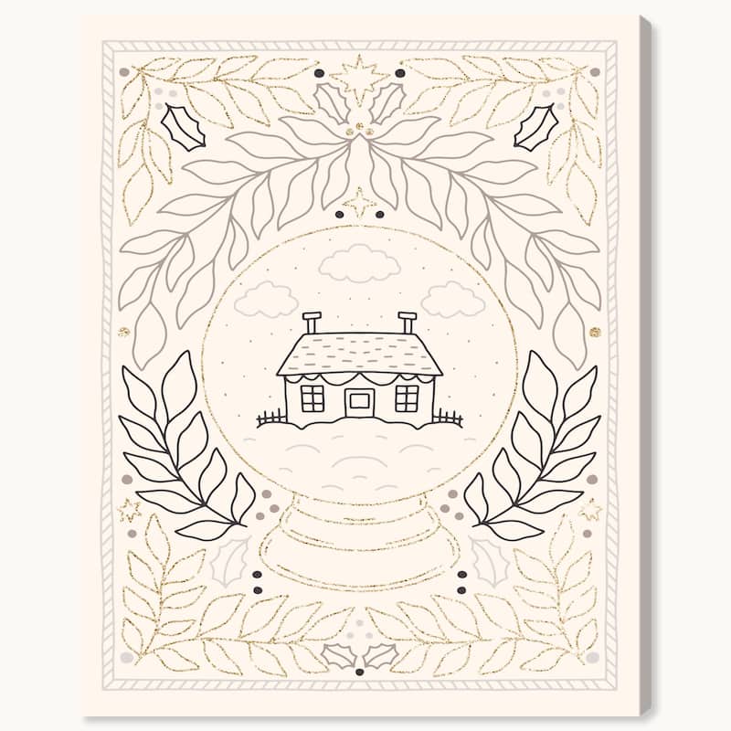 Wynwood Studio Canvas Holiday and Seasonal The White Christmas Glam White Glam Wall Art Canvas Print