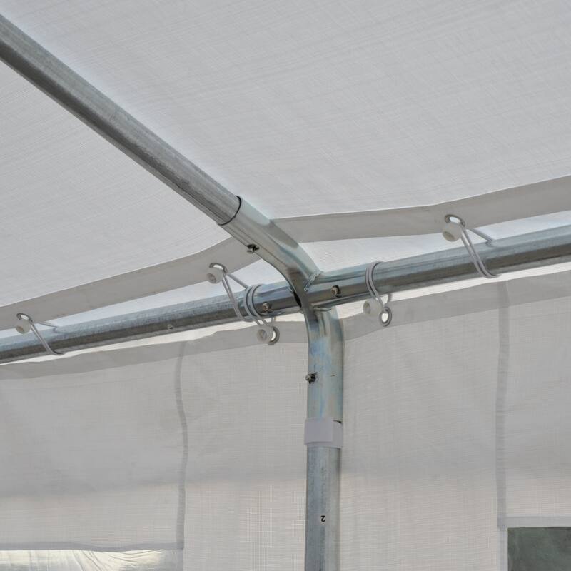 Outsunny White Water-resistant Fabric Heavy-duty Event Tent/Awning