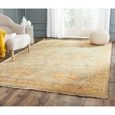 SAFAVIEH Couture Hand-knotted Oushak Saskia Traditional Oriental Wool Rug with Fringe