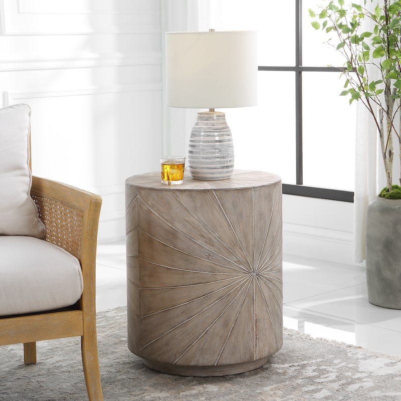 Uttermost Starshine Wooden Side Table - 21"W x 25"H x 21"D