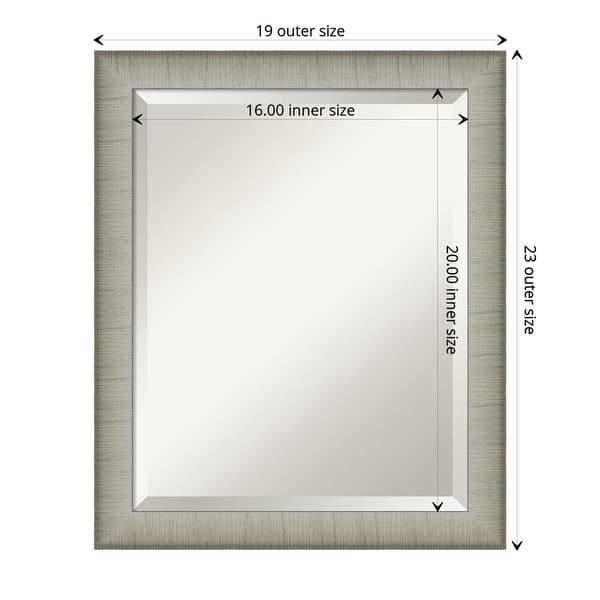 dimension image slide 5 of 18, Beveled Bathroom Wall Mirror - Elegant Frame