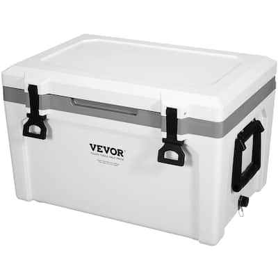 VEVOR Insulated Portable Cooler 25 33 45 & 52 qt Holds 25 to 45 Cans Ice Retention Hard Cooler with Heavy Duty Handle