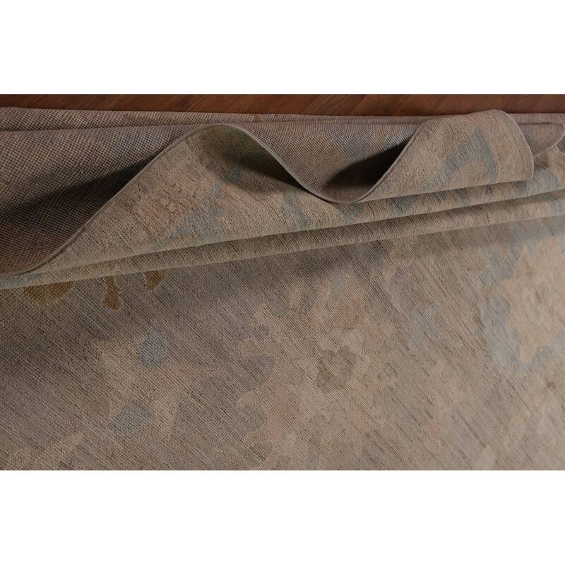 Vegetable Dye Oushak Oriental Large Area Rug Handmade Wool Carpet - 10'1" x 13'10"