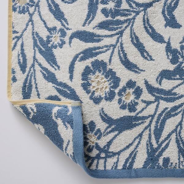 Florence 6-Piece 100 Cotton Bath Towel Set - Blue