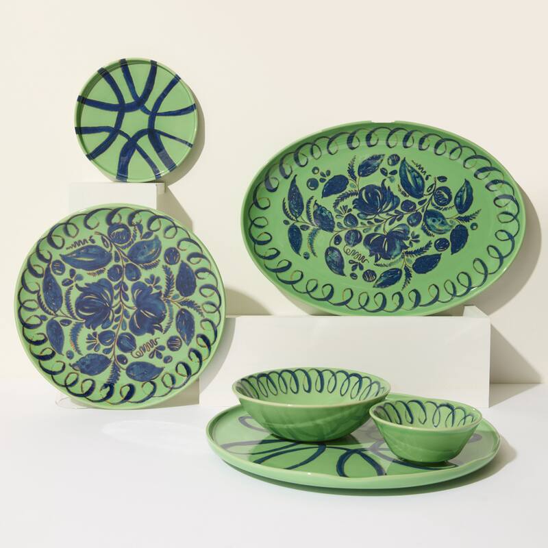 Caravan Amalfi Oval Serving Tray - 15.7" x 11" - 15.7" x 11"