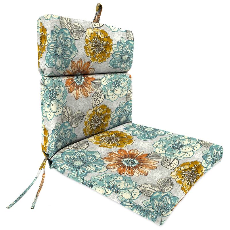 21" x 43" Outdoor Chair Cushion with Ties and Loop - 43'' L x 21'' W x 3.5'' H