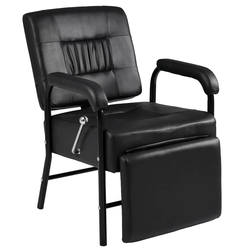 Controled Reclining Shampoo Chair with Footrest for Salon - N/A