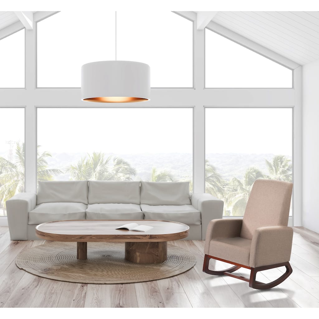 Artiva Modern Elegant Rocking Chair, Beige