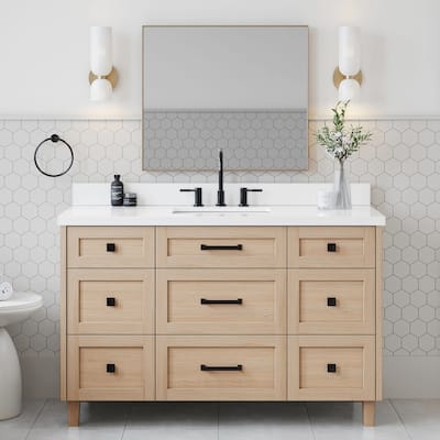 Ariel B55WQRVO Monroe 55" Free Standing Single Basin Vanity Set with