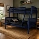 preview thumbnail 11 of 36, Somette Claire Bunk Bed with Tray (Mattresses Not Included) Navy Blue - Twin/Full