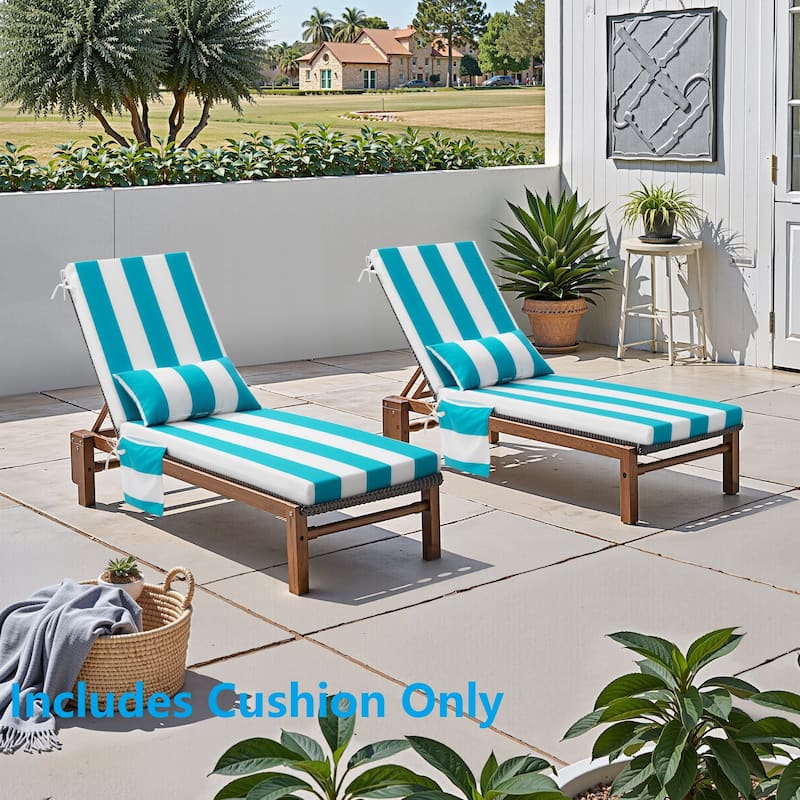 Outdoor Lounge Chair Cushions Patio Chaise Lounge Chair Seat Cushion with Pillow