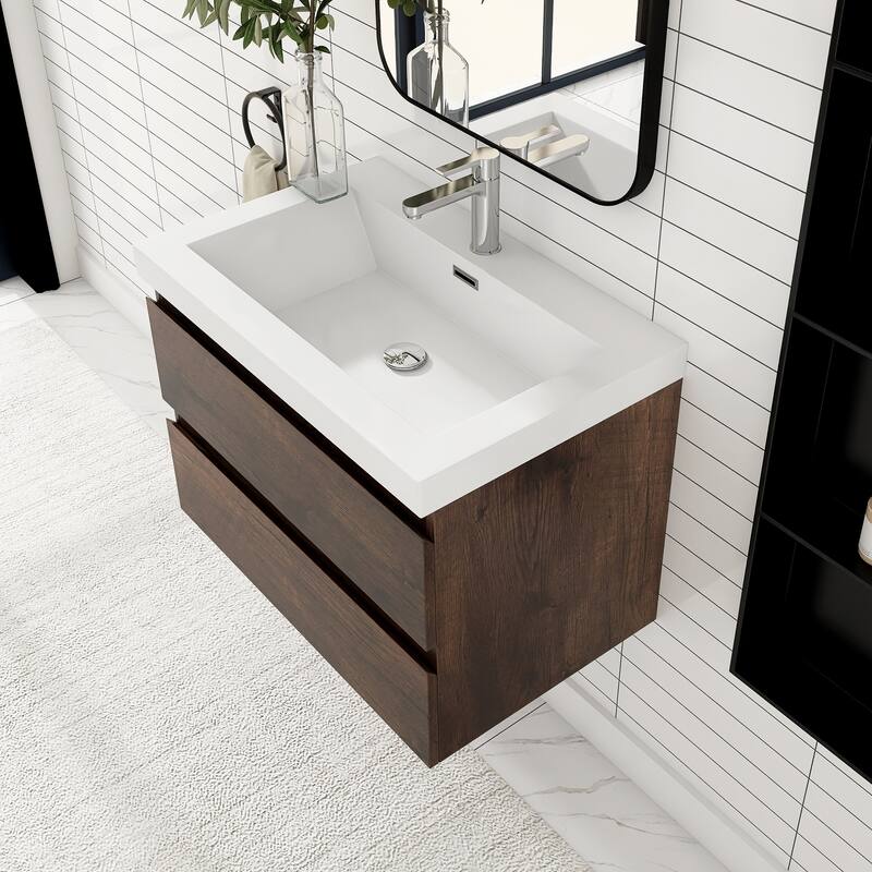 Floating Bathroom Vanity with Resin Top