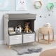 preview thumbnail 2 of 9, Costway Baby Changing Table Dresser Infant Diaper Station Nursery with - See Details