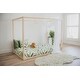 preview thumbnail 4 of 3, Custom Kids Furniture Floor Twin Canopy Bed with Slats