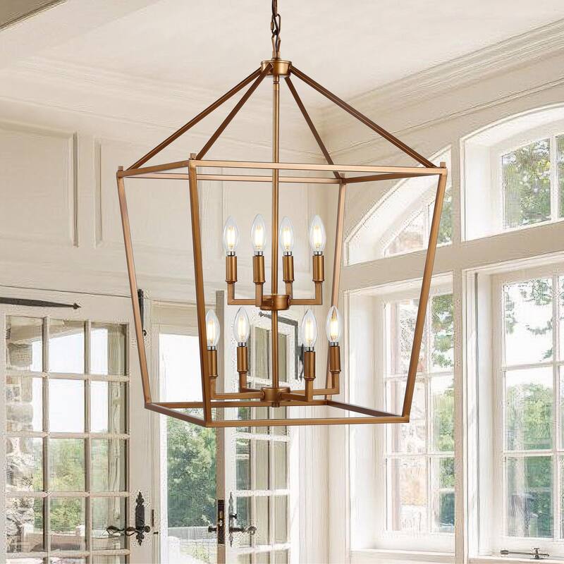 Marion Lantern Metal LED Pendant, by JONATHAN Y