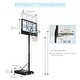 preview thumbnail 13 of 11, Height Adjustable 4.4-10 FT Portable Basketball Hoop with Shatterproof Backboard Indoor & Outdoor Fun