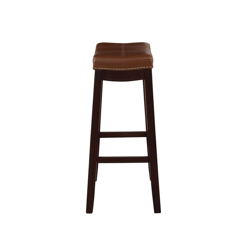 Linon Willamette Espresso and Cognac Counter Stool