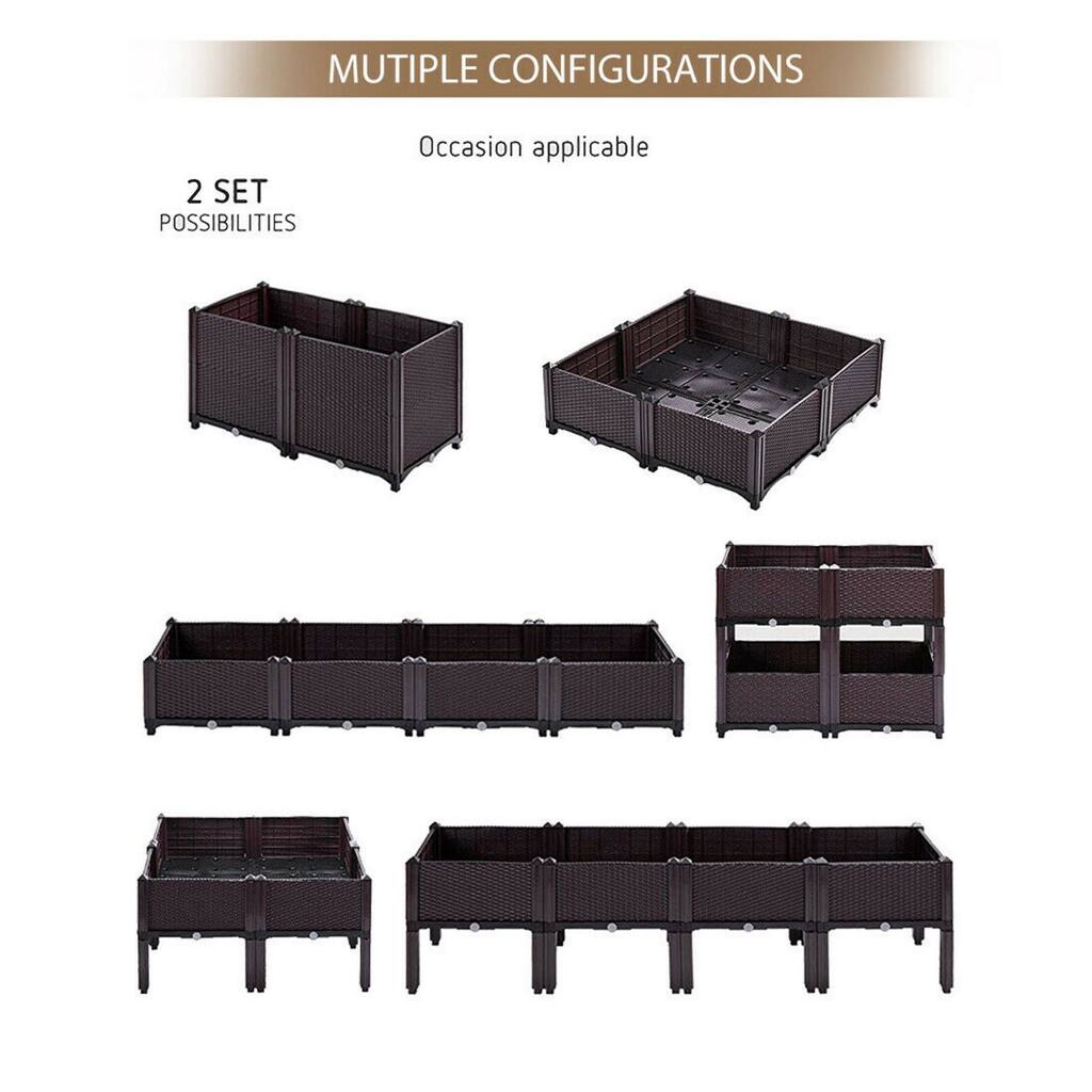 Elevated Garden Vegitable and Flower Planter Box Kit - 2Set