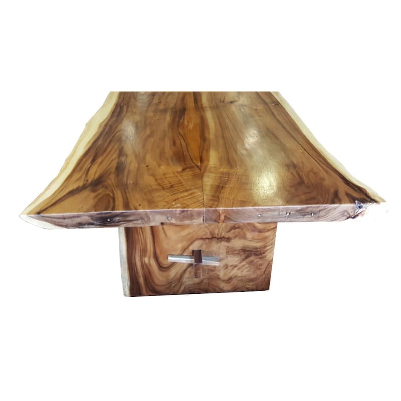 Chic Teak Suar Live Edge Unique Slab Dining Table - 79" Long (Table Only)