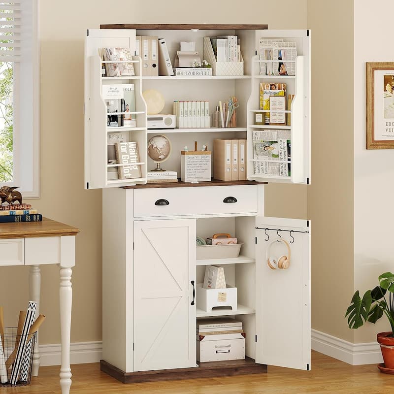 Farmhouse Kitchen Storage Cabinet Pantry Cabinet Home Bar