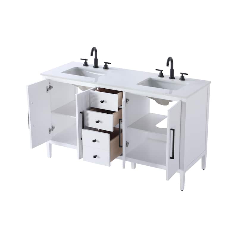 Elegant Lighting VF29660D Blakely 60" Free Standing Double Basin