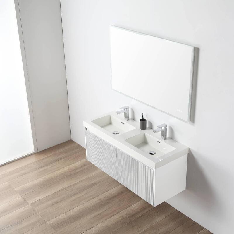 Blossom Positano 48" Floating Double Sink Vanity with Acrylic Top