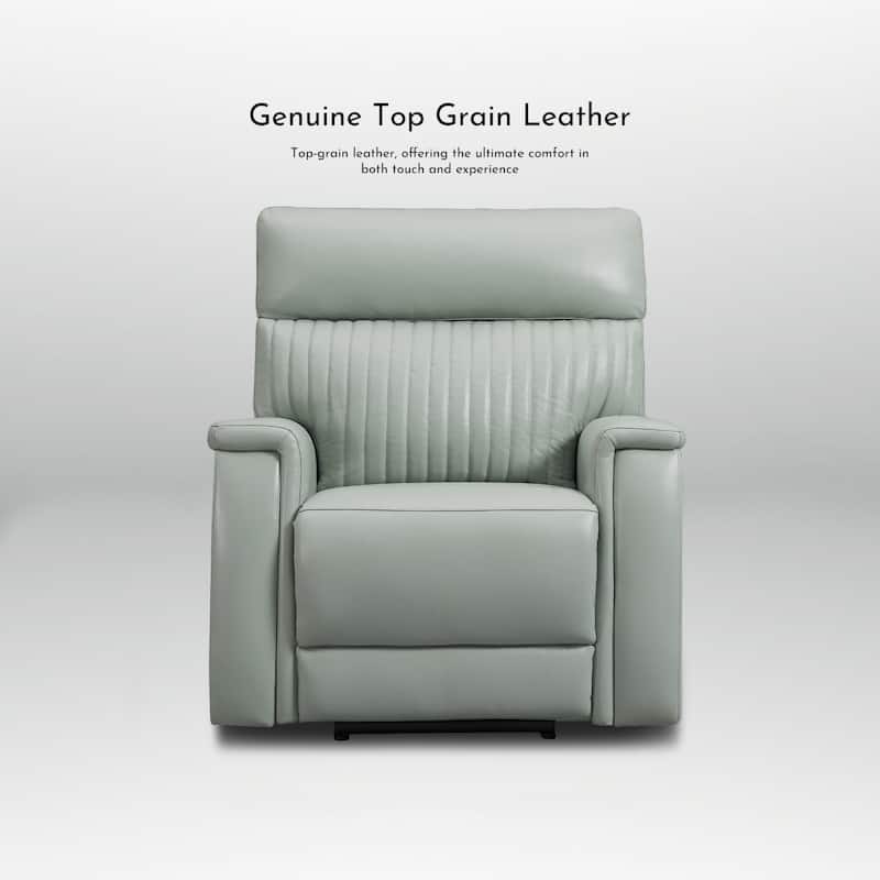 Leather Zero Gravity Power Recliner with Power Headrest and Power Lumbar,USB&USB-C Port