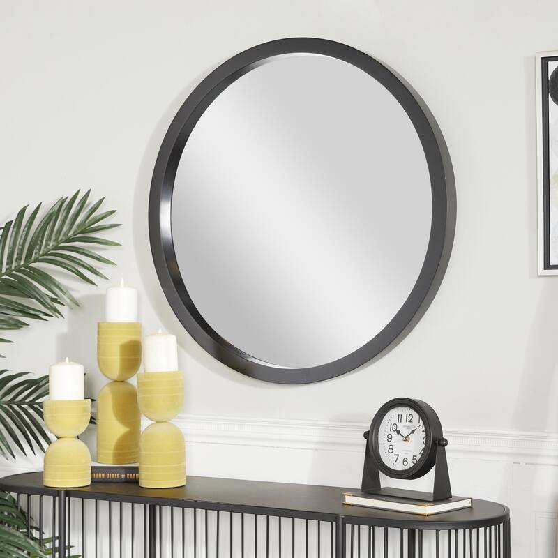 Black, White or Gold Wooden Room Wall Mirror with Thin Frame