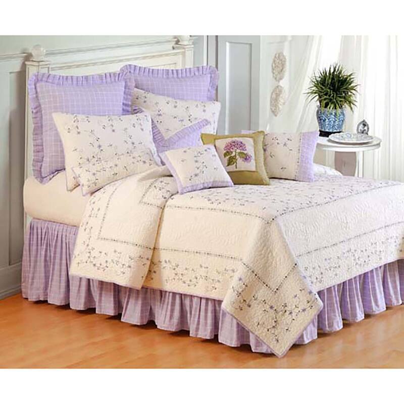 Lavender Plaid Euro Sham