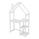 preview thumbnail 11 of 10, House-Shaped Kids Writing Desk with Bookshelf & Toy Storage,White