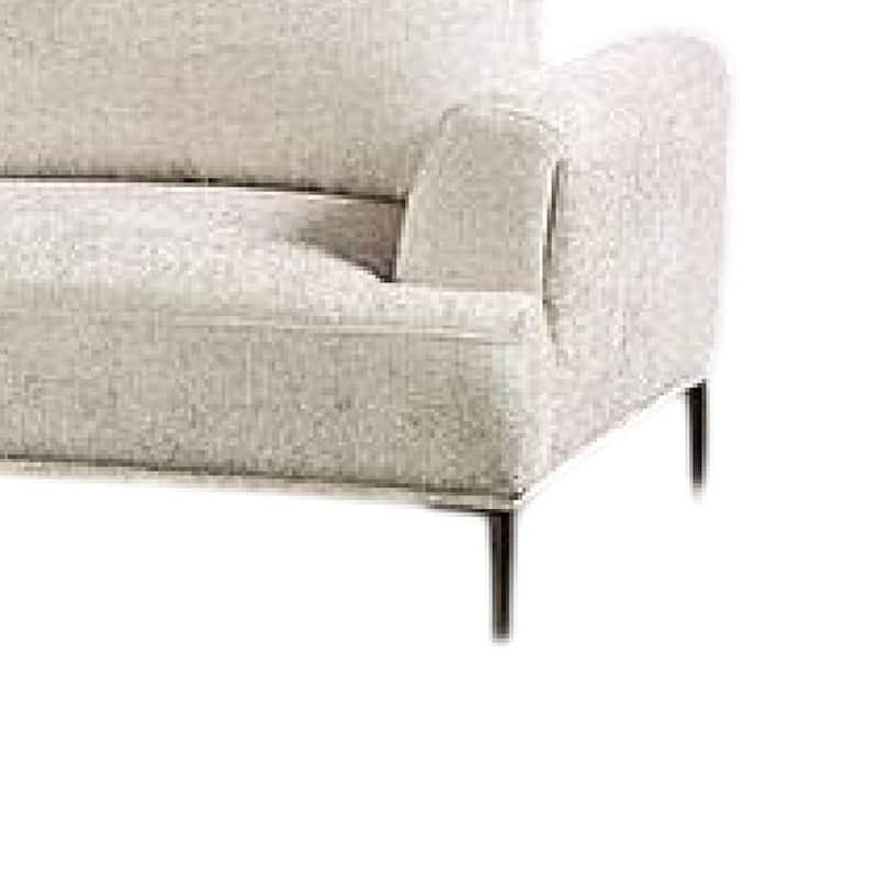 Batty L Sectional Chaise Sofa, Brown Chenille 113 Inch, Adjustable