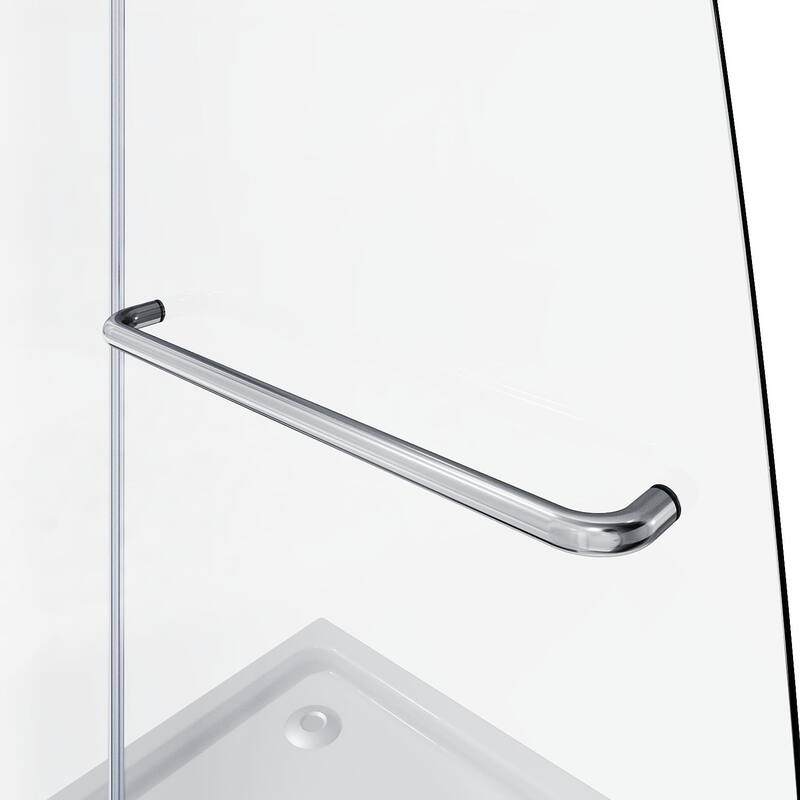Elegant Tub Door Frameless Pivot Hinged Bathtub Glass Panel with Clear Tempered Glass Door for Bathtub