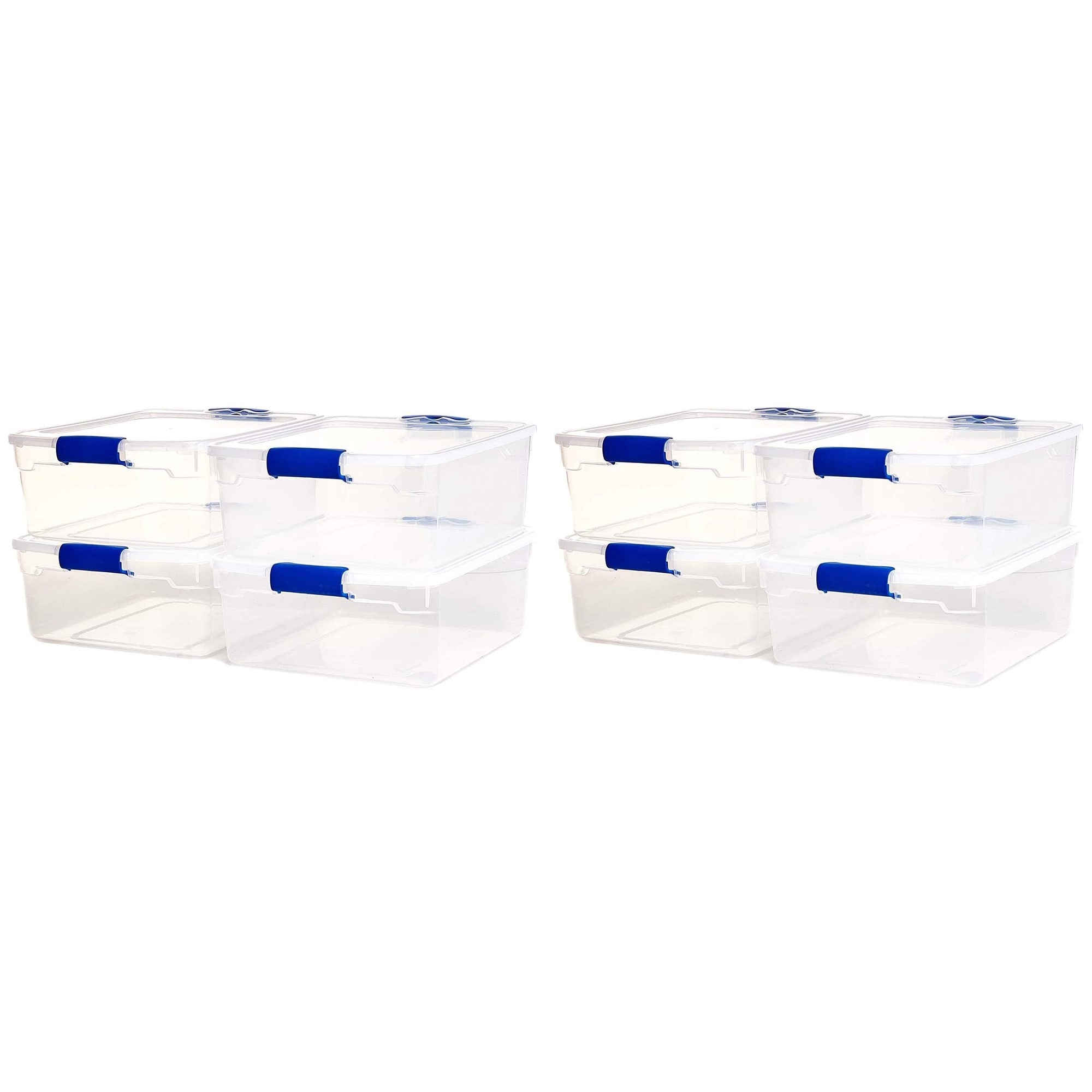 Homz 6 qt. Secure Latching Clear Plastic Storage Container Bin w/Lid (10-Pack)