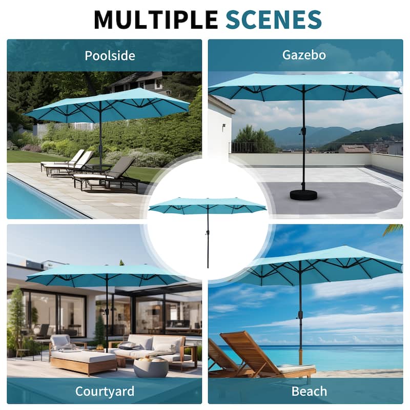 Autlaycil 13 ft Patio Umbrella with Crank For Outdoor Umbrella Base Included