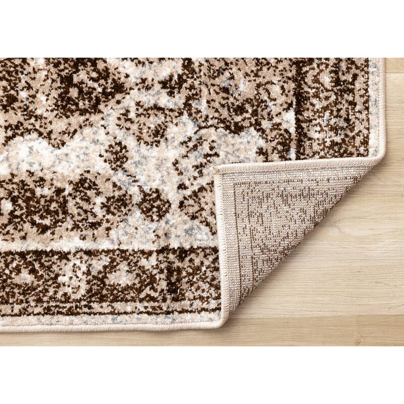 Covington Collection - Brown/Beige/Cream Classic Area Rug