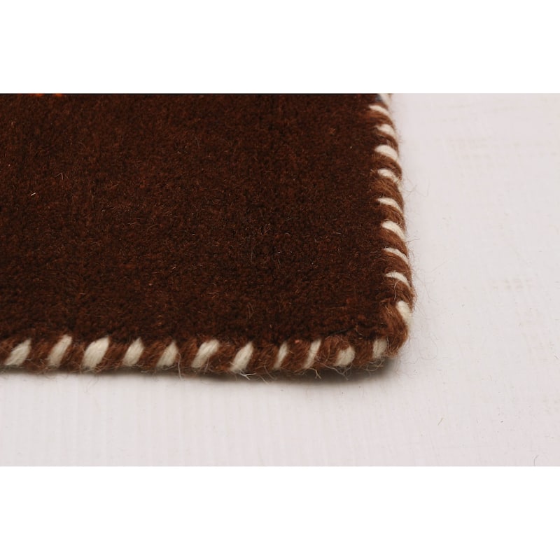 Kashkuli Gabbeh Brown Rug 2'7" x 11'0" - 2'7 x 11'0