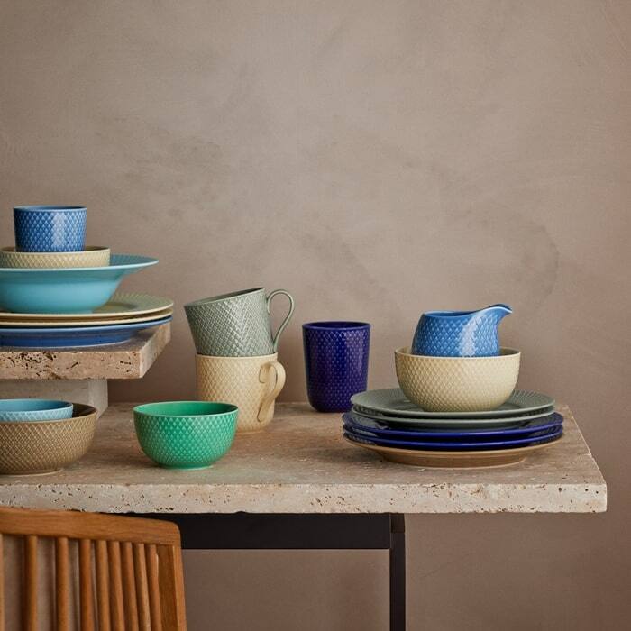 Lyngby Porcelæn Rhombe Color Bowl, Ø: 4.3"