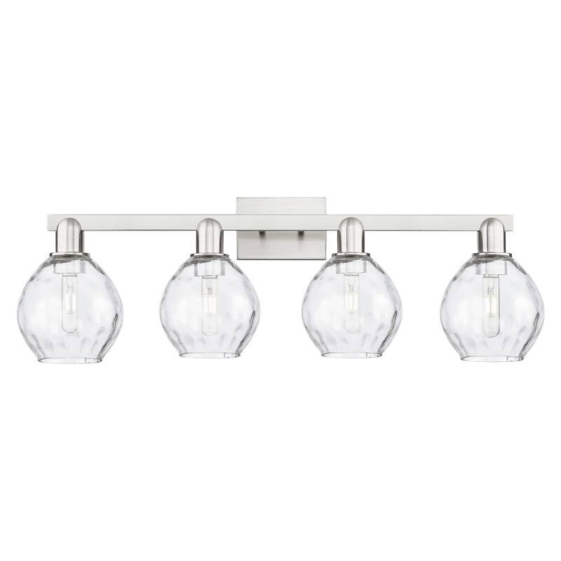 Innovations Lighting 716-4W-11-33 Waverly Vanity Waverly 4 Light 33" - Brushed Satin Nickel / Clear