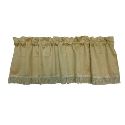 Violet Linen Luxurious Chenille Abstract, 60" x 15", Straight, Rod Pocket Curtain Valance