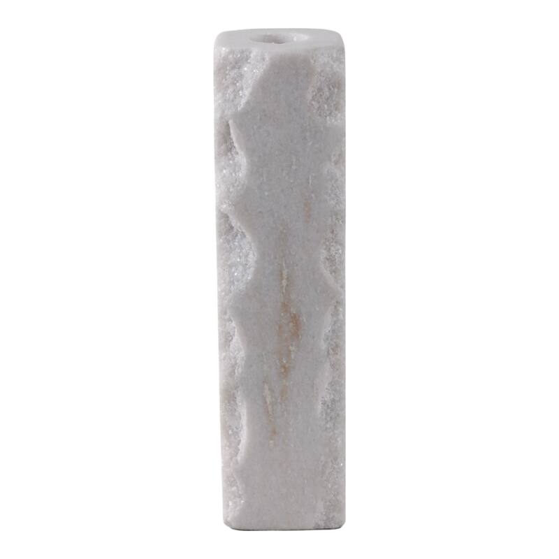 Marble Stone Candle Holder Cylindrical Taper Sleek Sculptural Design
