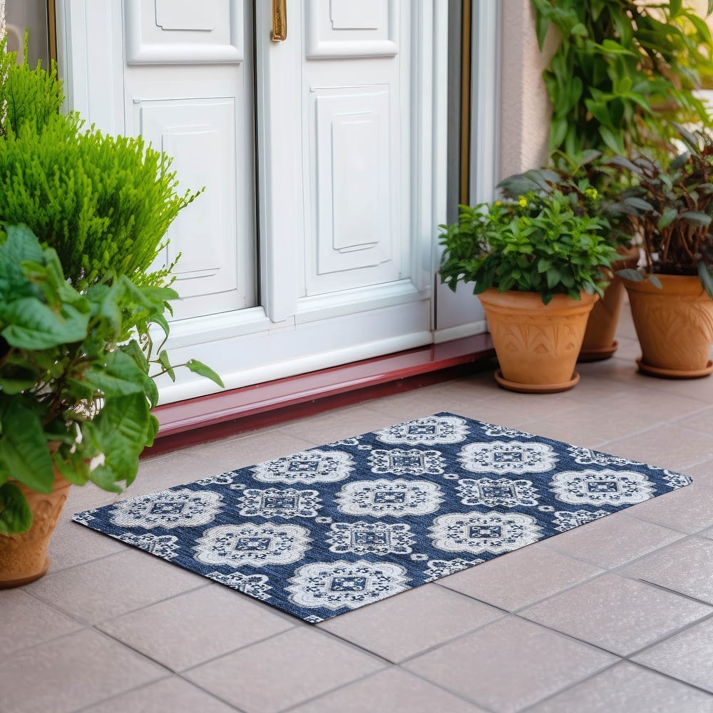 Machine Washable Indoor/ Outdoor Chantille Boho Moroccan Rug