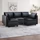 Option 5-Seater sofa Sectional,Black