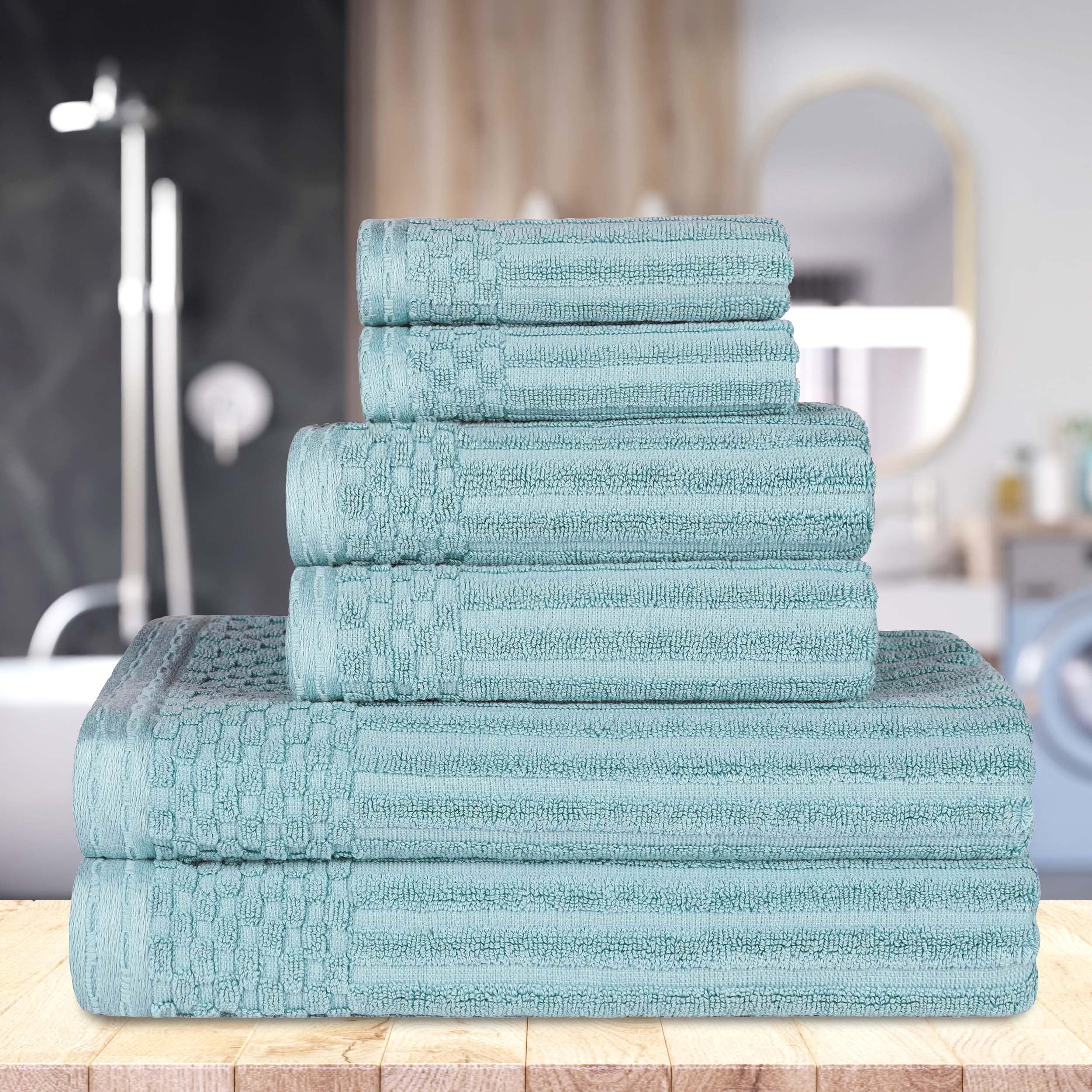 Superior Cotton Highly Absorbent Solid And Checkered Border Bath