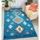 preview thumbnail 29 of 35, Nourison Tribal Decor Aztec Geometric Area Rug 5'3" x 7'6" - Blue - Runner/Rectangle