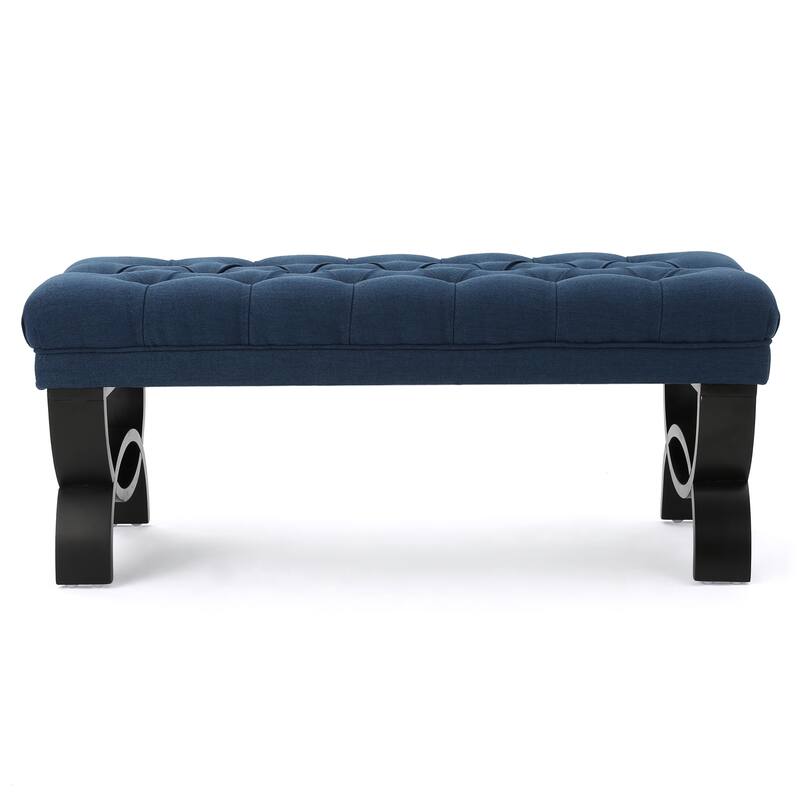Scarlette Tufted Fabric Ottoman Bench by Christopher Knight Home - 41.00" L x 17.25" W x 16.75" H