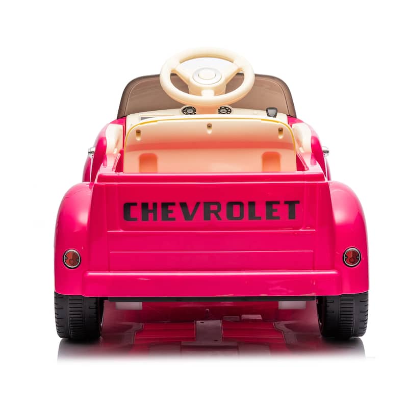 12V Kids Ride On Truck Car W/Parents Control, Licensed Chevrolet 3100 Pickup,Electric Car,High-Power Up To 4.35 Km/H,Age 3+