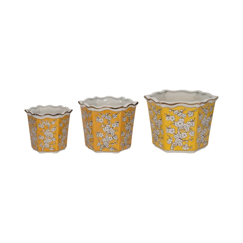 Sagebrook Home Ceramic Planter Set of 3 - 12" x 11" x 9"